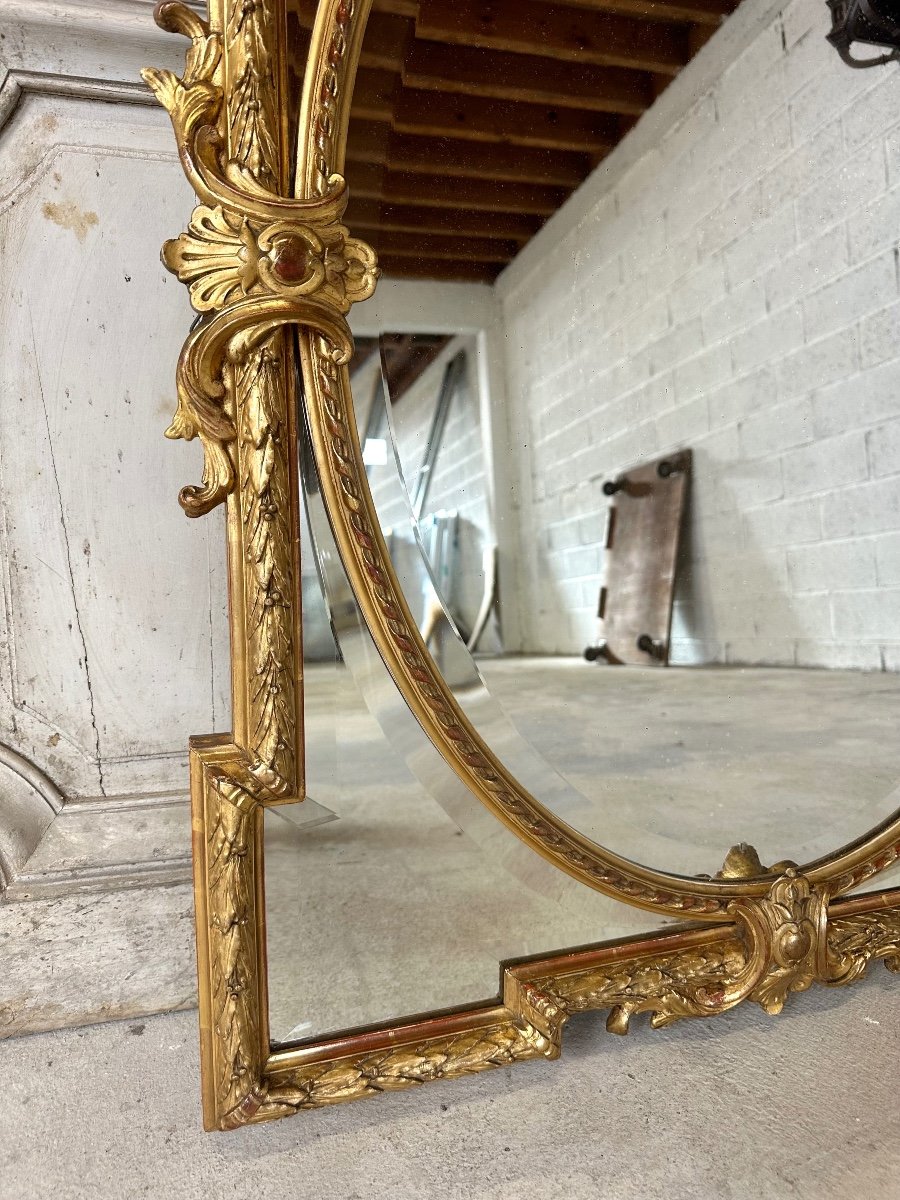 Louis XVI Style Mirror With Parcloses, Late 19th Century-photo-5