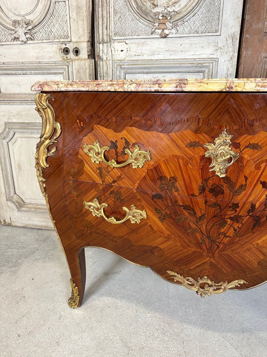 Louis XV Style Chest Of Drawers, 20th Century -photo-3