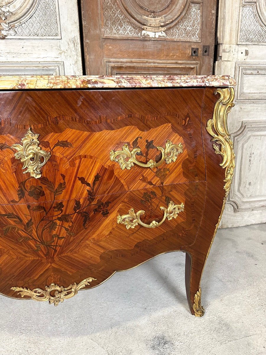 Louis XV Style Chest Of Drawers, 20th Century -photo-4