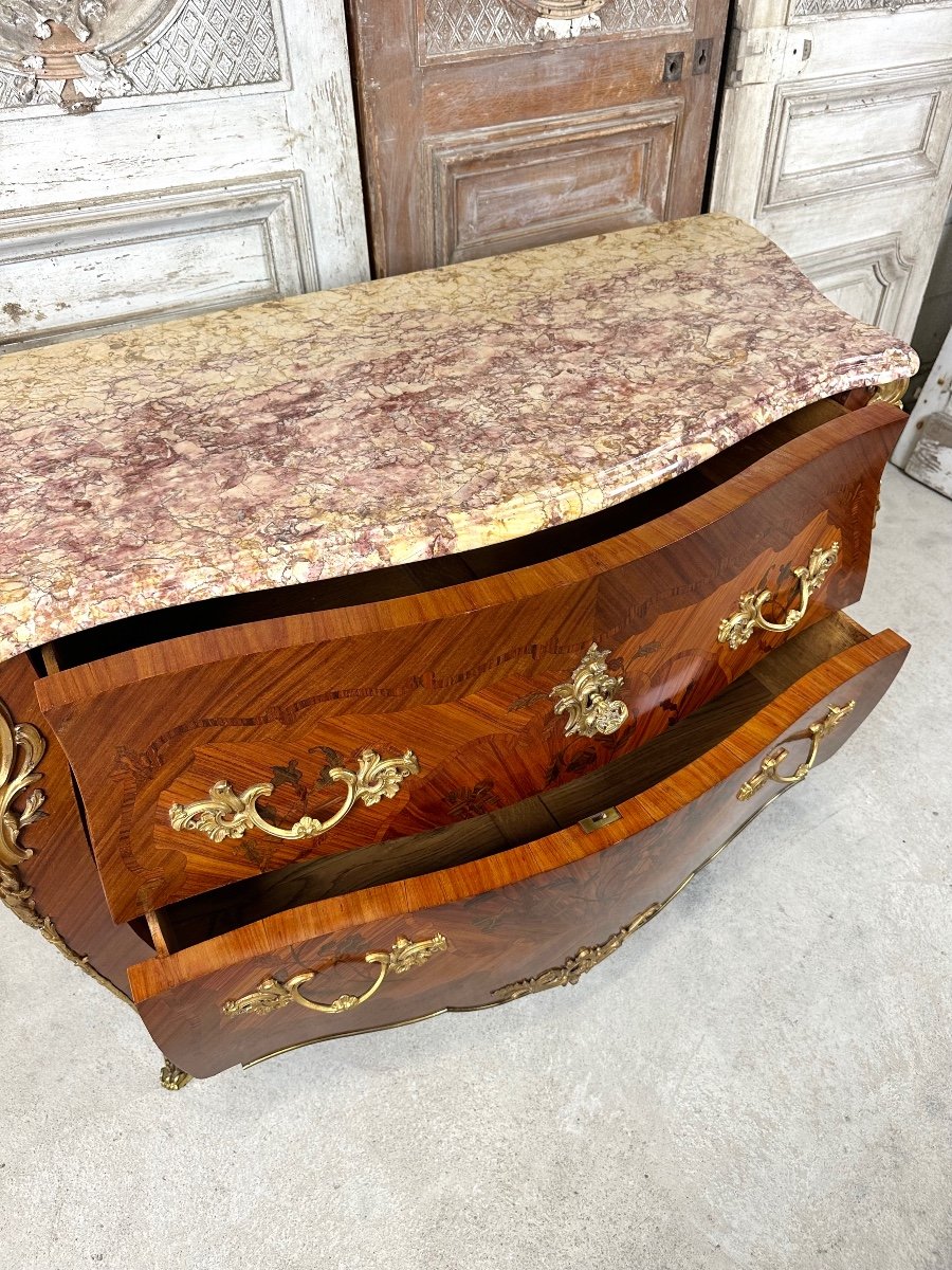 Louis XV Style Chest Of Drawers, 20th Century -photo-3