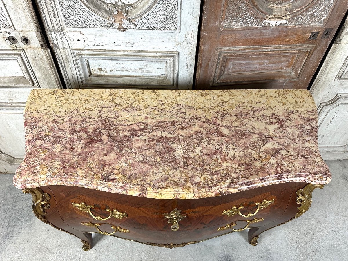 Louis XV Style Chest Of Drawers, 20th Century -photo-4