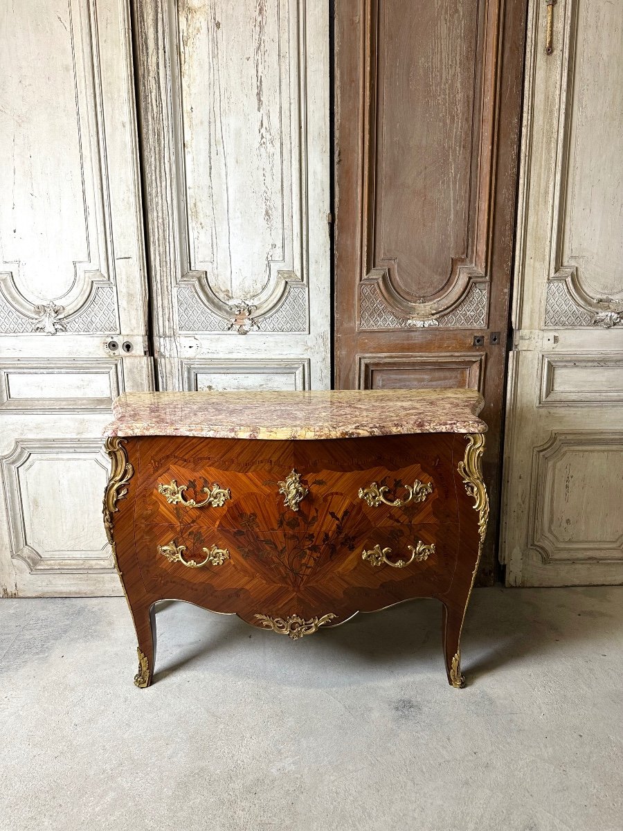 Louis XV Style Chest Of Drawers, 20th Century -photo-8