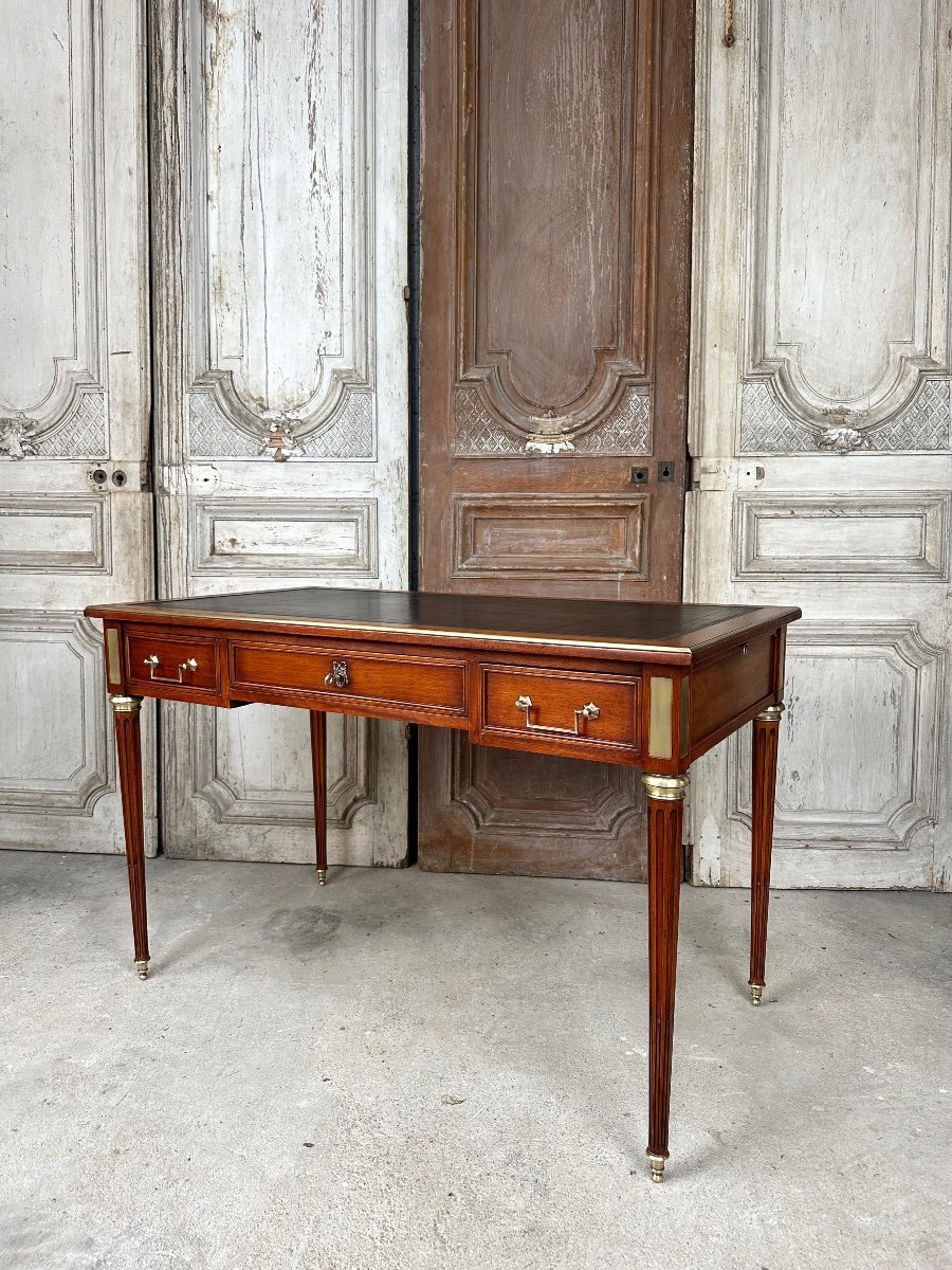 Small Louis XVI Style Flat Desk-photo-2