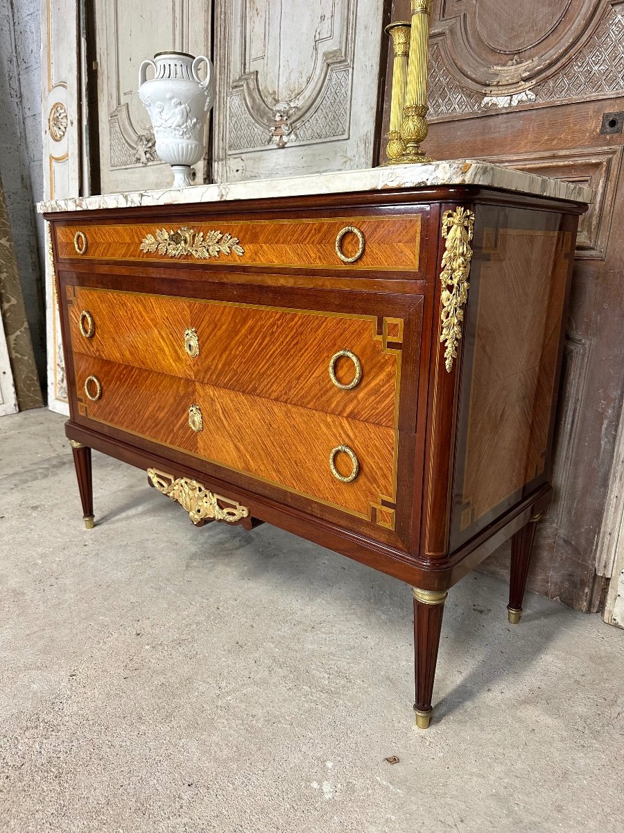 Commode Louis XVI Sormani Fin 19e Siècle-photo-2