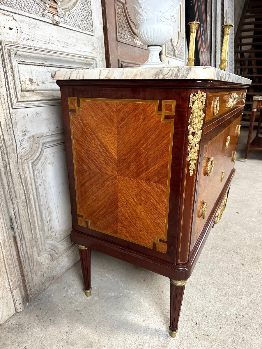 Commode Louis XVI Sormani Fin 19e Siècle-photo-2