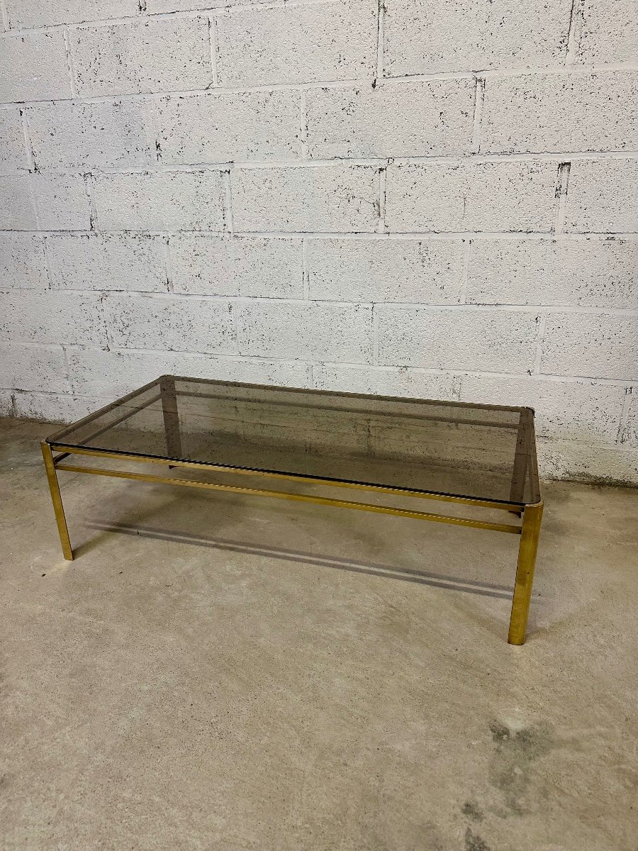 60s Bronze Coffee Table-photo-7