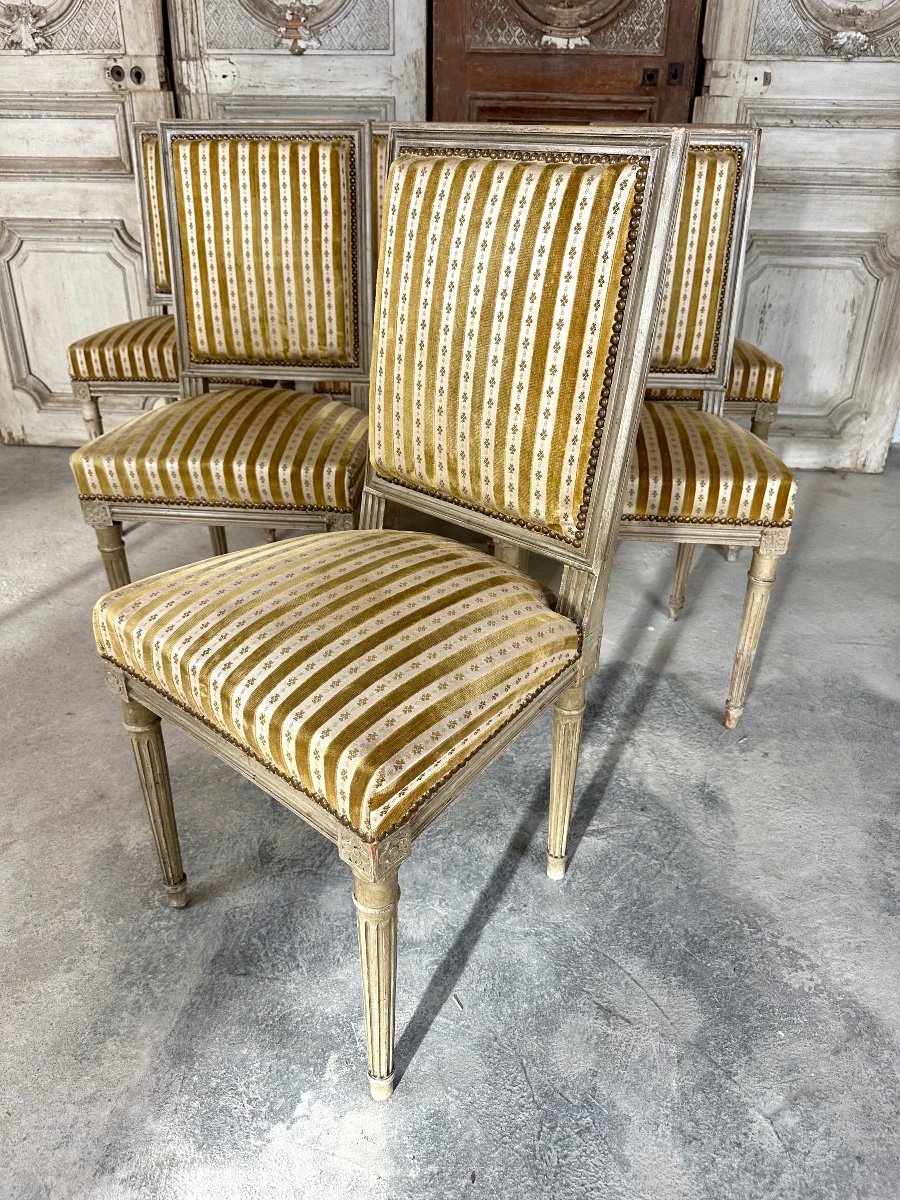 Set Of 6 Louis XVI Style Chairs-photo-2