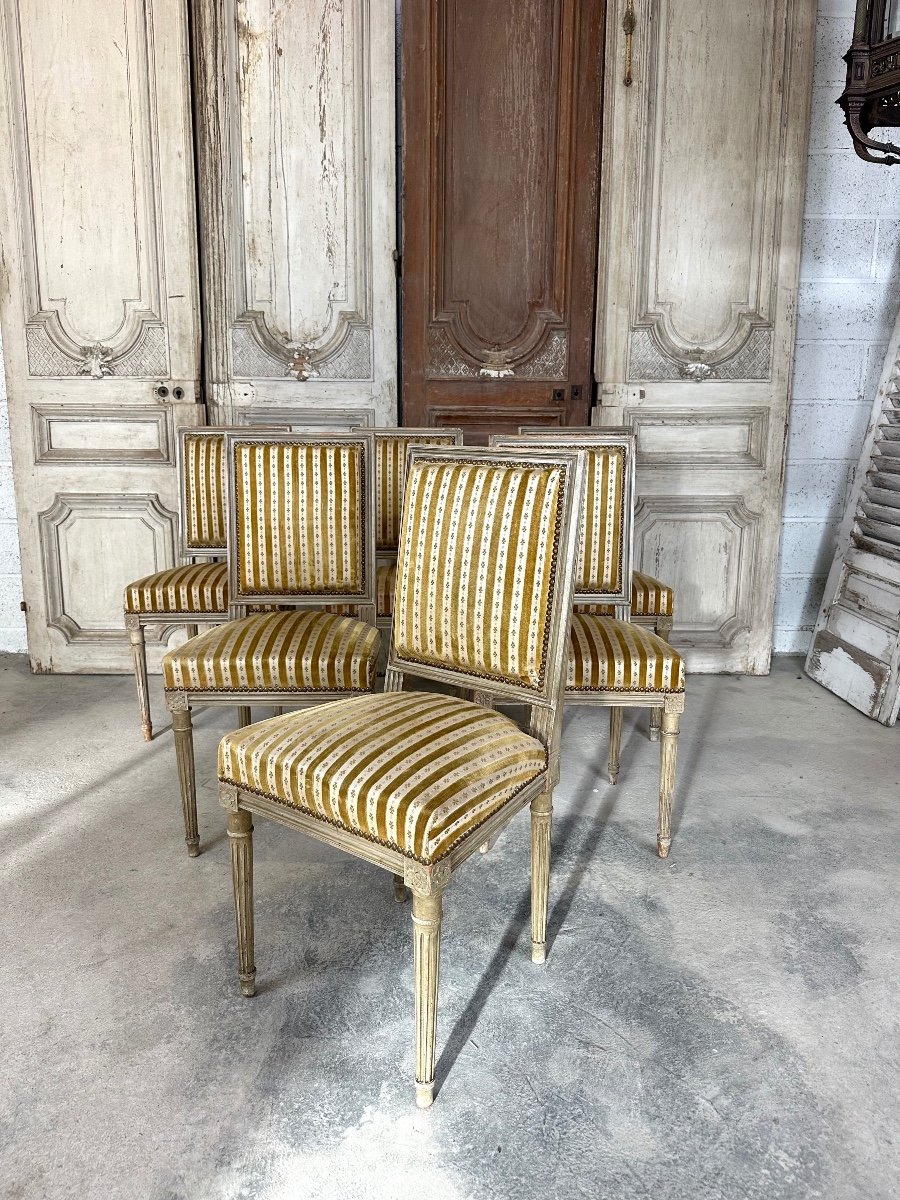 Set Of 6 Louis XVI Style Chairs