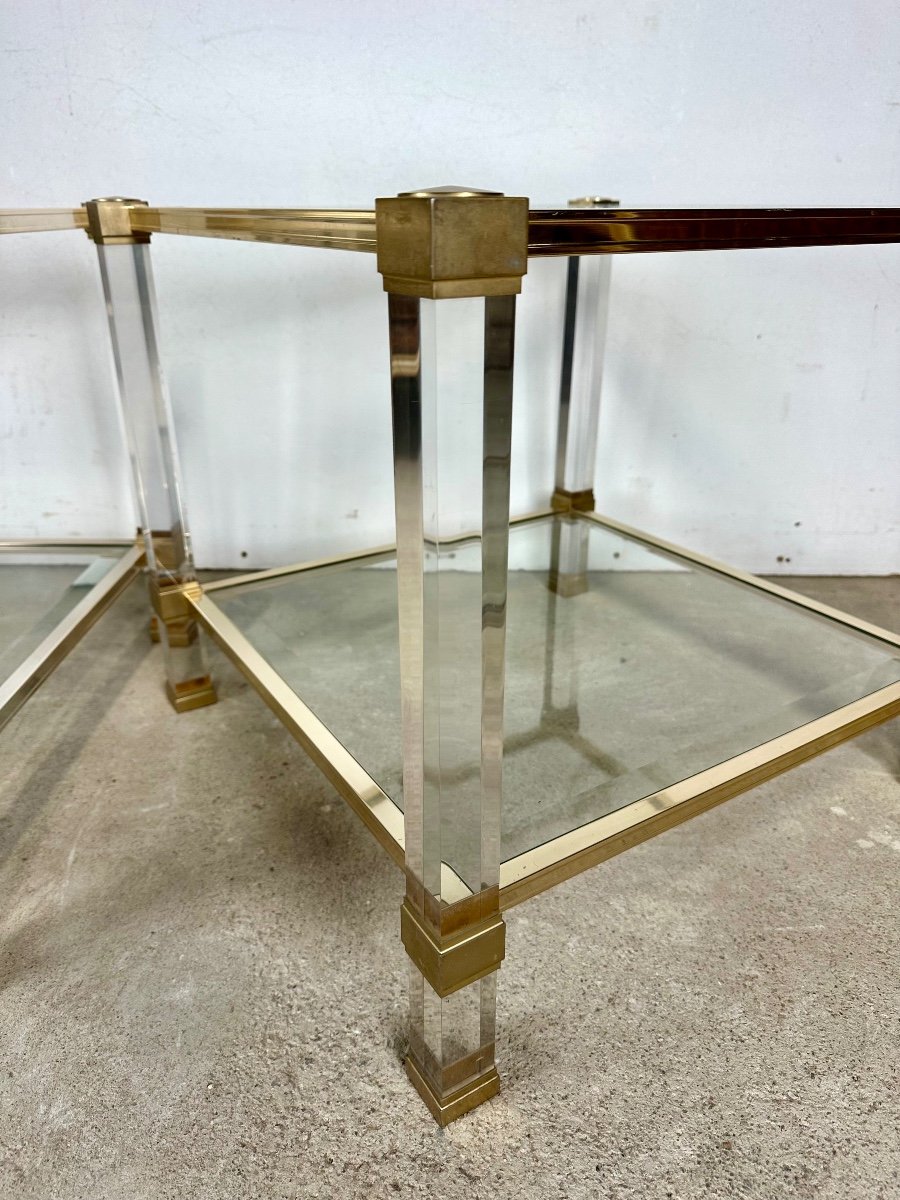 Pair Of Vandel Plexiglas Side Tables 1970-80s-photo-8