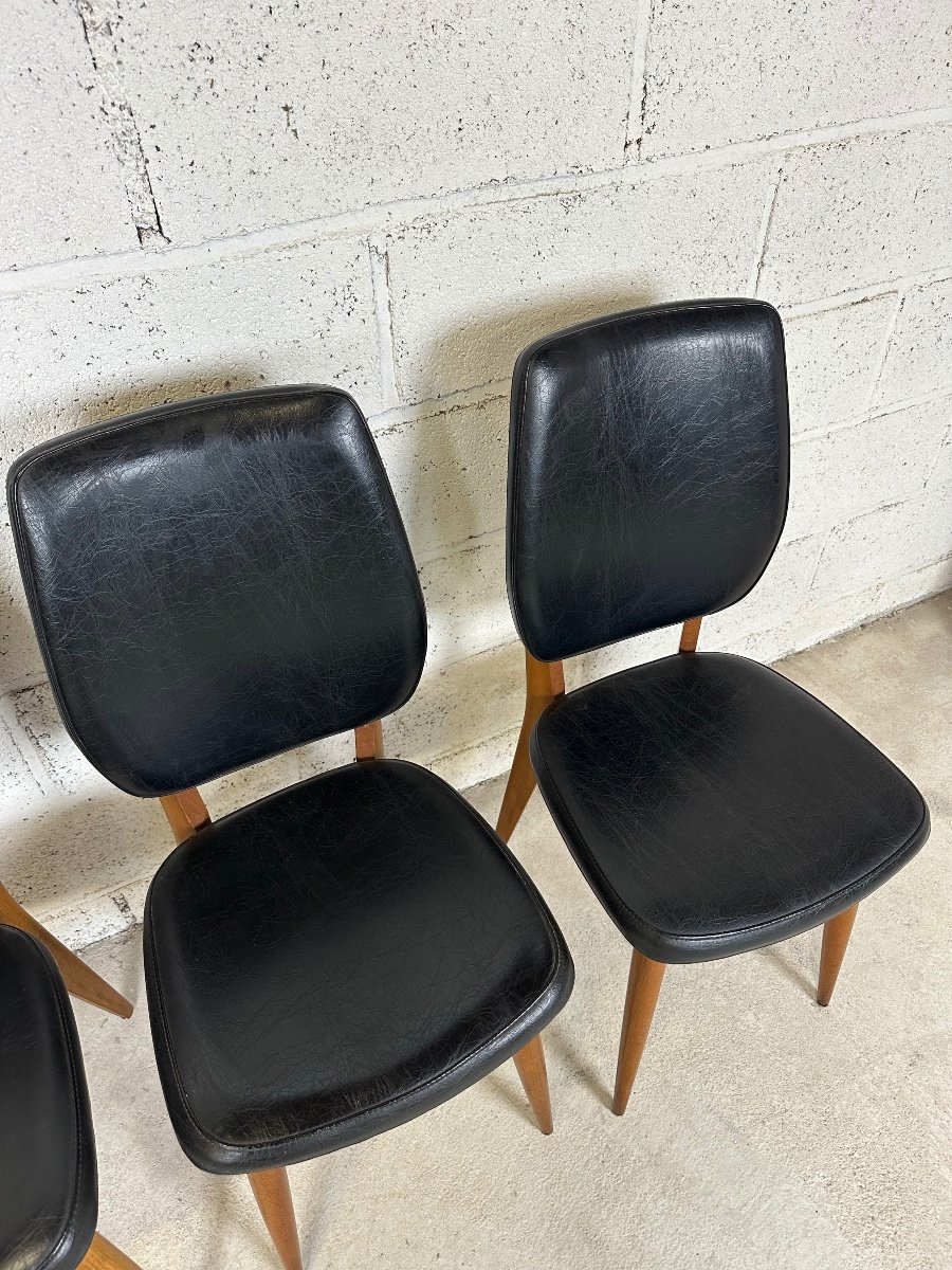 Set Of 4 Vintage Chairs-photo-3