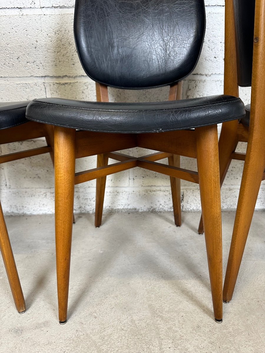 Set Of 4 Vintage Chairs-photo-2