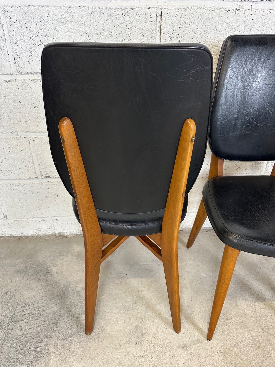 Set Of 4 Vintage Chairs-photo-3