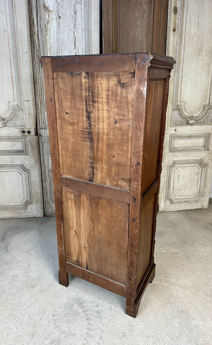 Armoire Gothique En Châtaignier époque 1900-photo-3