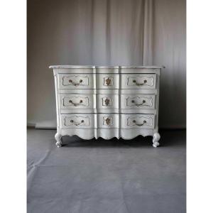 Painted Commode Louis XV Style Period Circa 1950