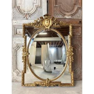 Miroir à Pare-closes De Style Louis XVI Fin XIXème Siècle