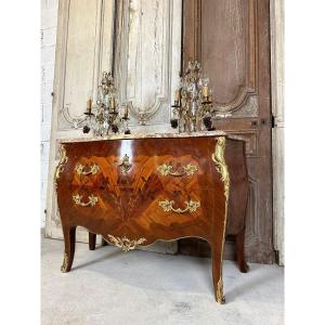 Louis XV Style Chest Of Drawers, 20th Century 