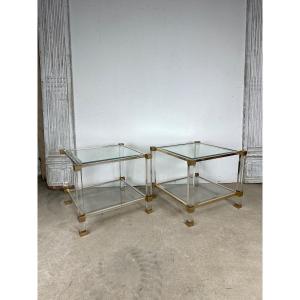 Pair Of Vandel Plexiglas Side Tables 1970-80s