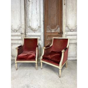 Pair Of Louis XVI Style Bergeres 