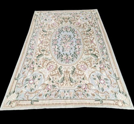 Tapis Style Savonnerie Française Tissé Laine 