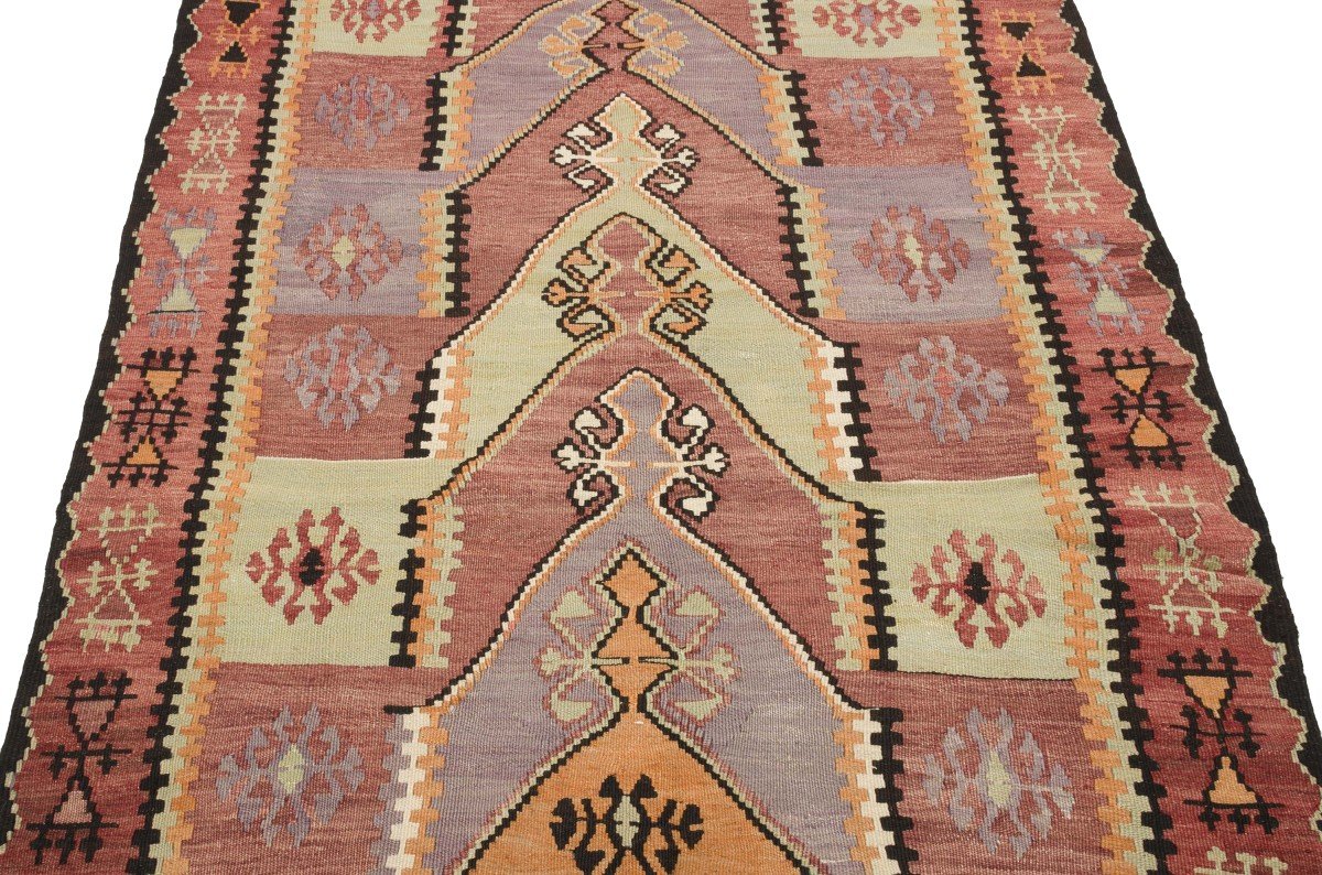 Vintage Turkish Kilim Konya Rug-photo-4