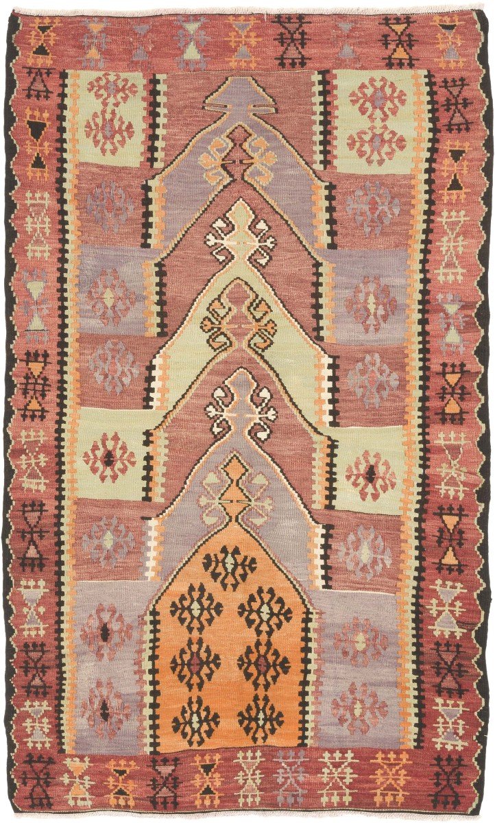 Vintage Turkish Kilim Konya Rug