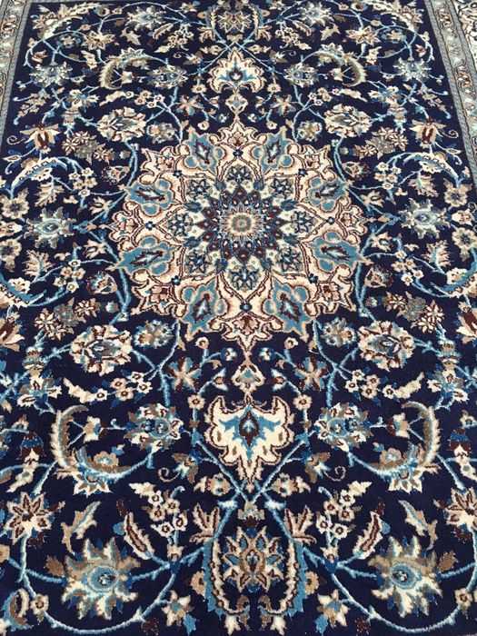 Tapis Persan Naïn Laine & Soie-photo-3