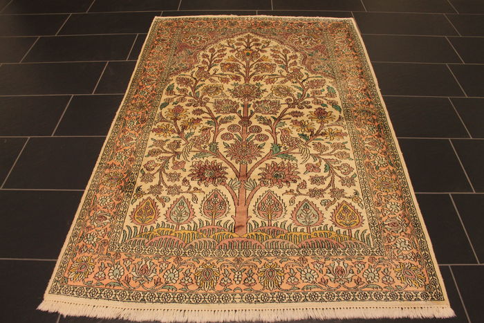 Tapis Kashmir Inde en Soie-photo-2