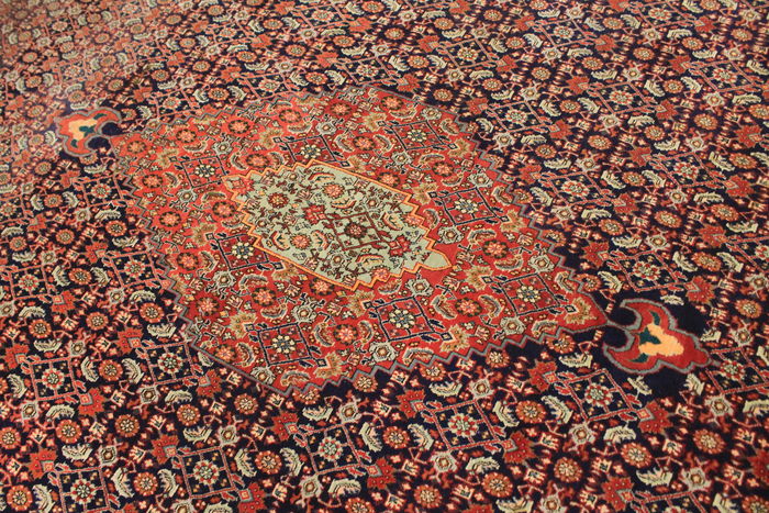 Tapis Persan Bidjar Herati Circa 1950-photo-2