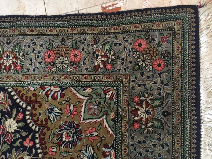 Tapis d'Iran Ghoum Laine Kork Milieu XXème Siècle-photo-1