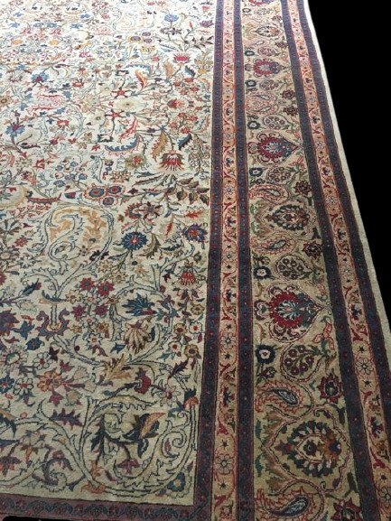 Grand Tapis Persan Keshan Circa 1960-photo-2