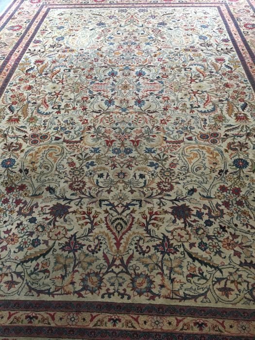 Grand Tapis Persan Keshan Circa 1960-photo-1