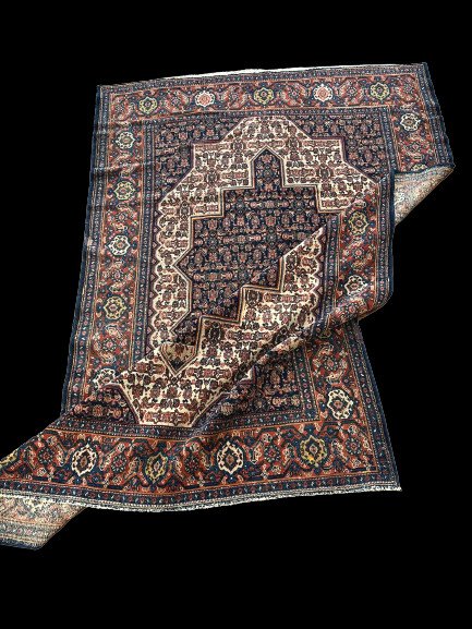 Persian Carpet From Sennebaf Tribe Circa 1950-photo-2