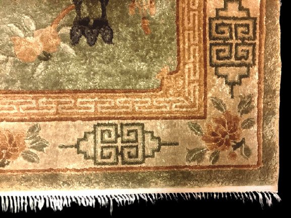 Tapis de Chine Ancien Shangaï en soie 100\\\%-photo-4