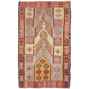 Vintage Turkish Kilim Konya Rug