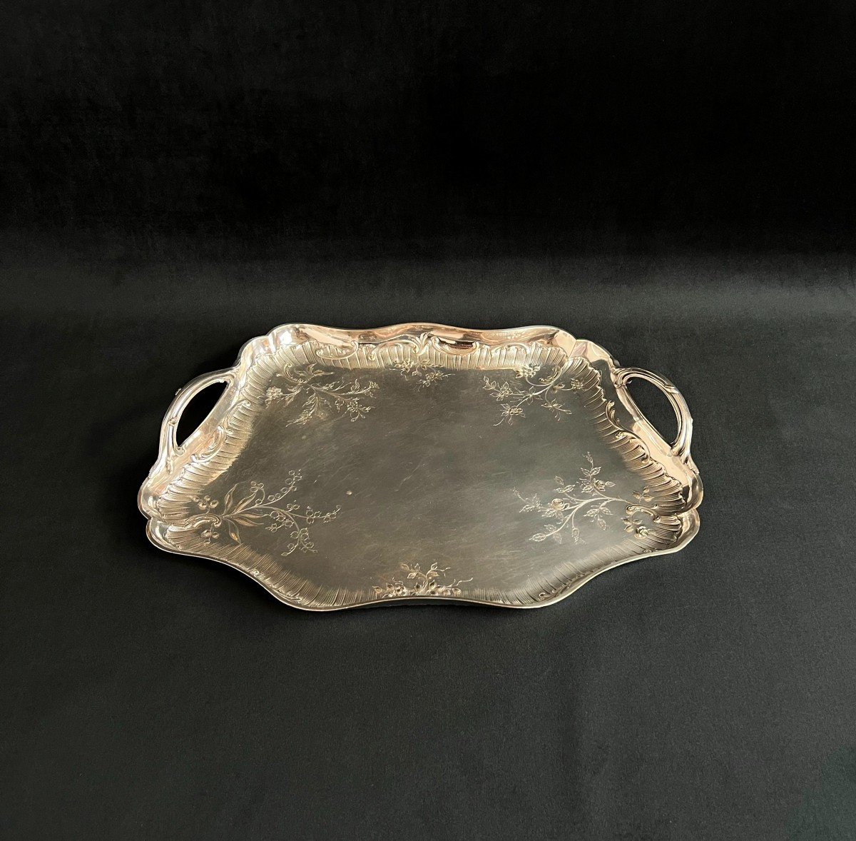 Cardeilhac Paris - Rocaille / Neo Louis XV Style Serving Platter, Early 20th Century-photo-2