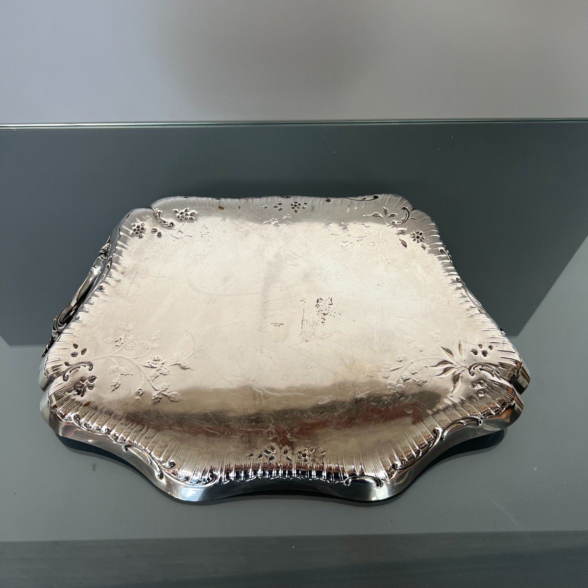 Cardeilhac Paris - Rocaille / Neo Louis XV Style Serving Platter, Early 20th Century-photo-7