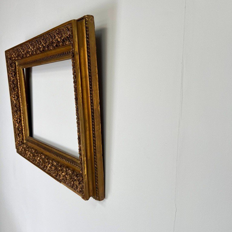 Frame Painting  Wood And Gilded Stucco 19th Century France For Canvases Of 44-46 Cm By 29-31 Cm-photo-3