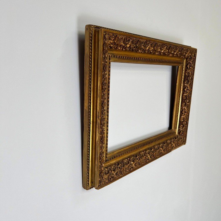 Frame Painting  Wood And Gilded Stucco 19th Century France For Canvases Of 44-46 Cm By 29-31 Cm-photo-5