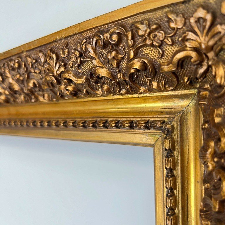 Frame Painting  Wood And Gilded Stucco 19th Century France For Canvases Of 44-46 Cm By 29-31 Cm-photo-6