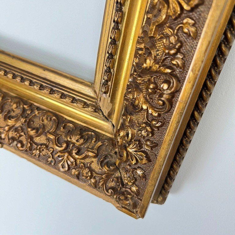 Frame Painting  Wood And Gilded Stucco 19th Century France For Canvases Of 44-46 Cm By 29-31 Cm-photo-7