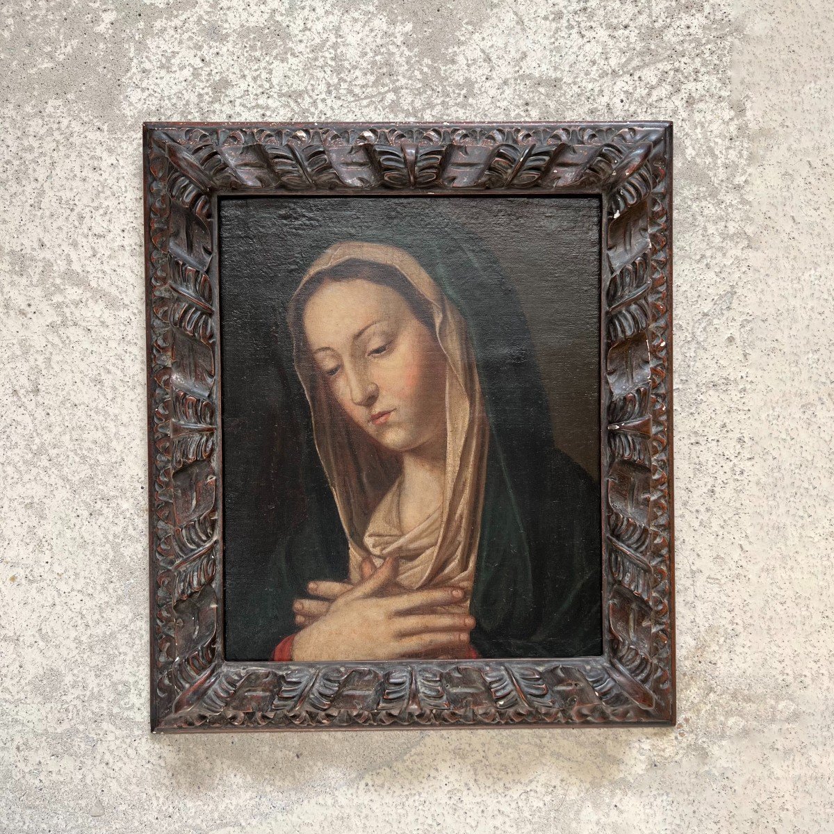 Painting, Oil On Canvas, Painting, 17th 18th Century France - Virgin Of Sorrows