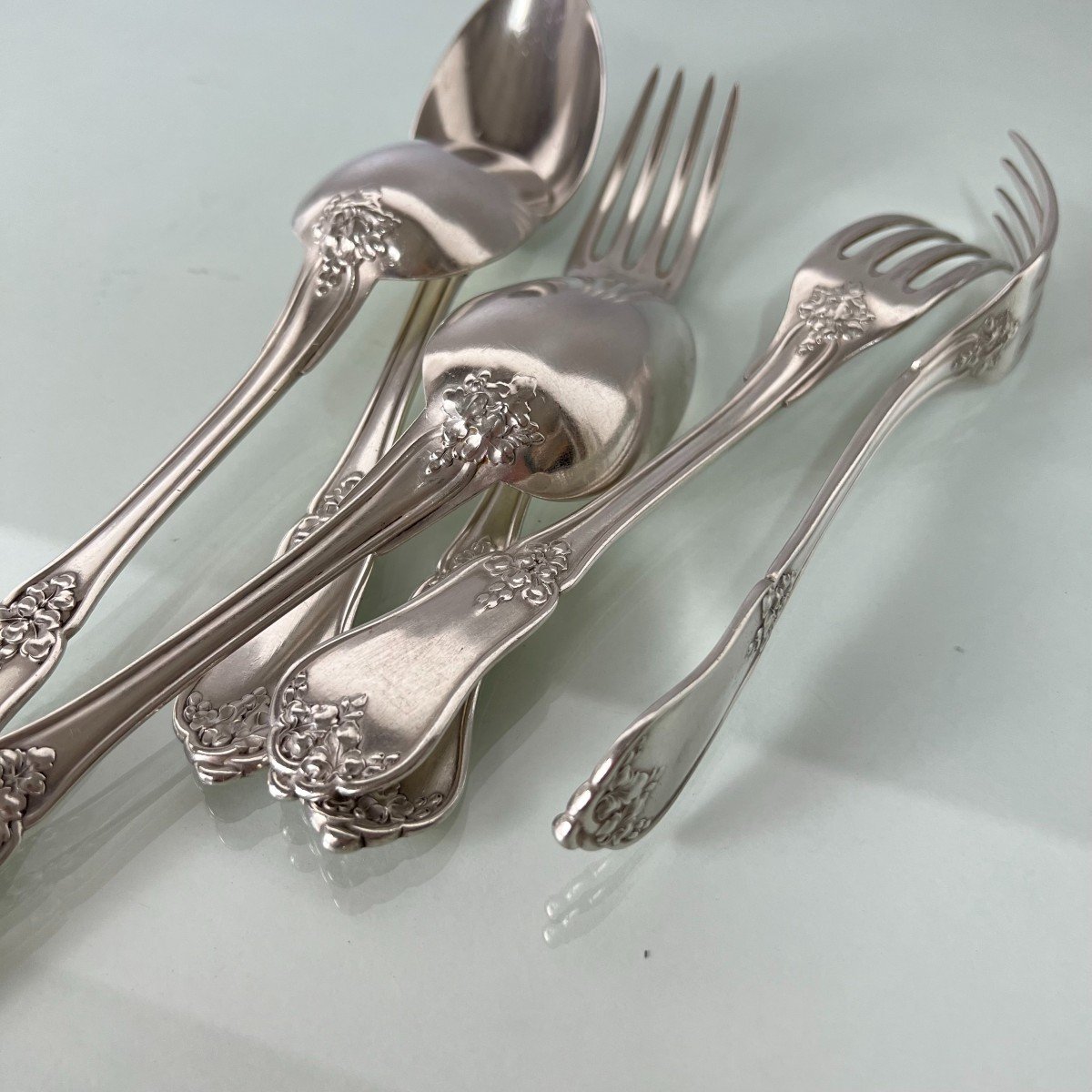 32 Piece Christofle 19th Century Cutlery Set Spoons And Forks Rare Model - Paris France-photo-4