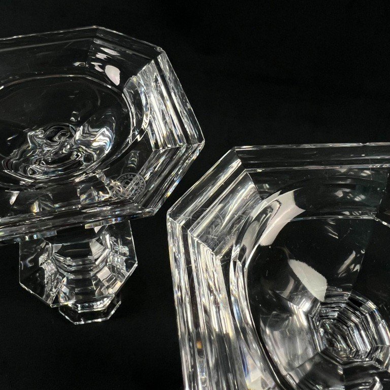 Paire De Bougeoirs En Cristal - Maison Baccarat France - Harcourt-photo-2