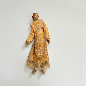 Mannequin Statue Sainte De Procession Napolitain Italie, XVIIIe Siècle Objet Religieux Capipote