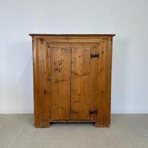 Authentic Mountain Cabinet Furniture, Confiturier French Alps Savoie Alpine Art 18th Century