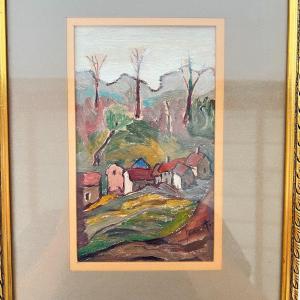 Guido Gonzato, 1896-1955 Italie Peinture, Tableau, Huile Sur Carton, Paysage