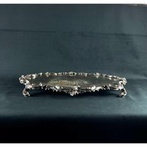 Large Table Top Tray 63 Cm 11 Kg Silver-plated Bronze France - Louis XV Style 19th Century