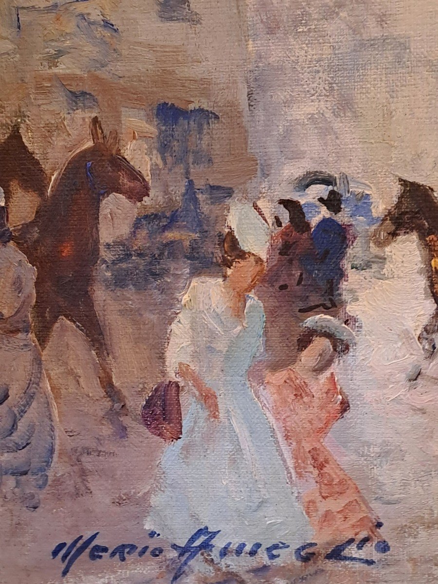 Mério Ameglio (1897-1970), Oil On Canvas, Paris Boulevard Des Capucines-photo-3