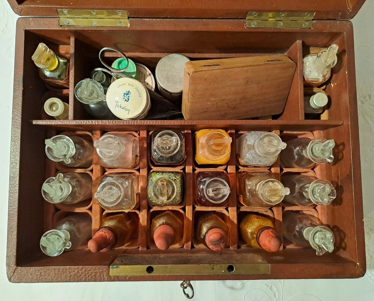 Old "family Pharmacy" Case, Mid 19th Century-photo-4