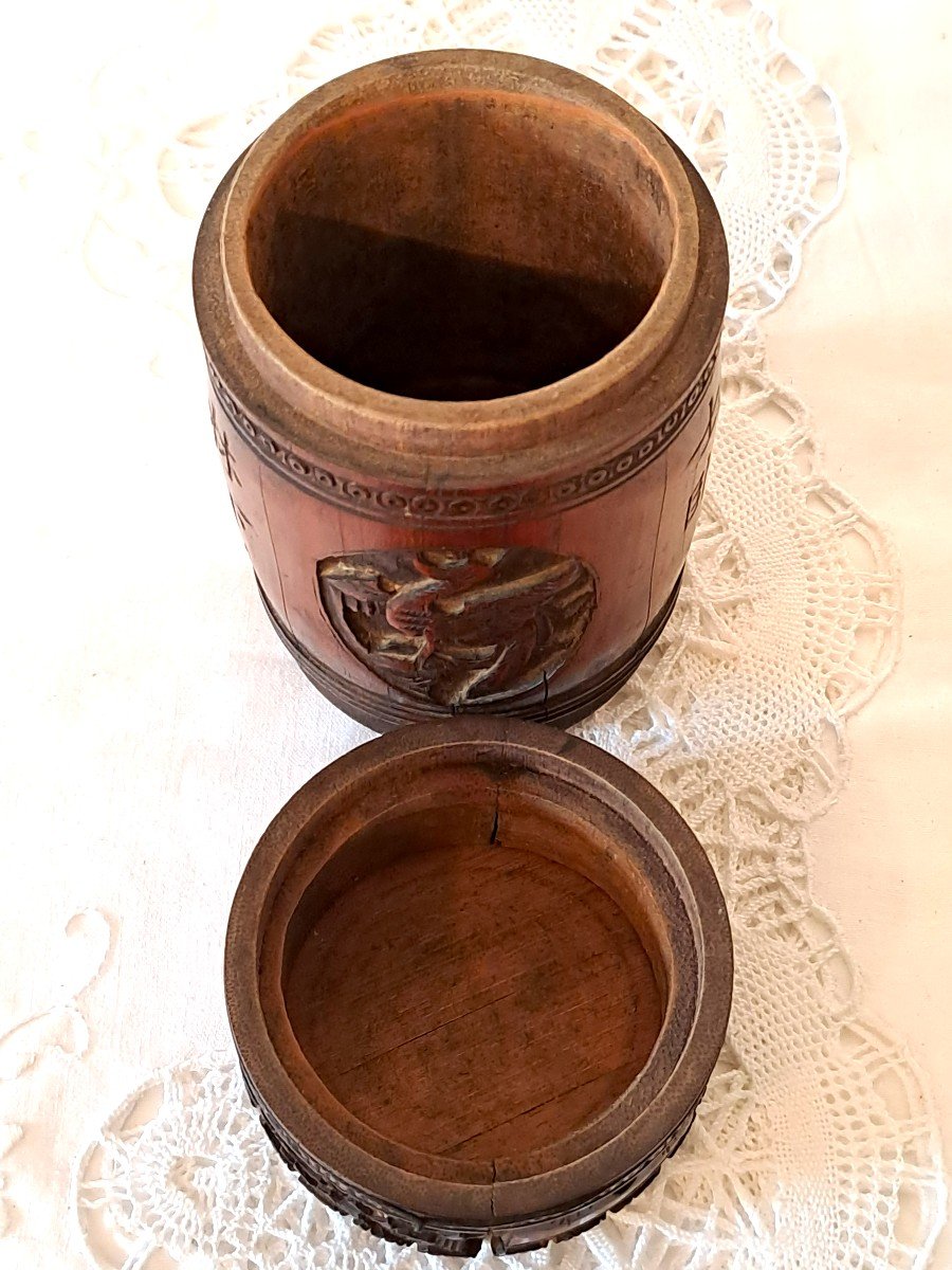 Tea Or Tobacco Pot In Carved Bamboo, China Circa 1900-photo-4